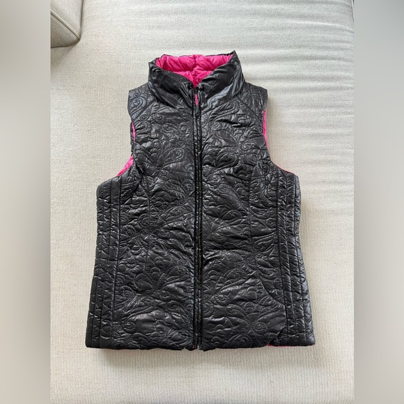 Hawke & Co Jackets & Blazers - Hawke & Co Fuchsia and Black Reversible Vest